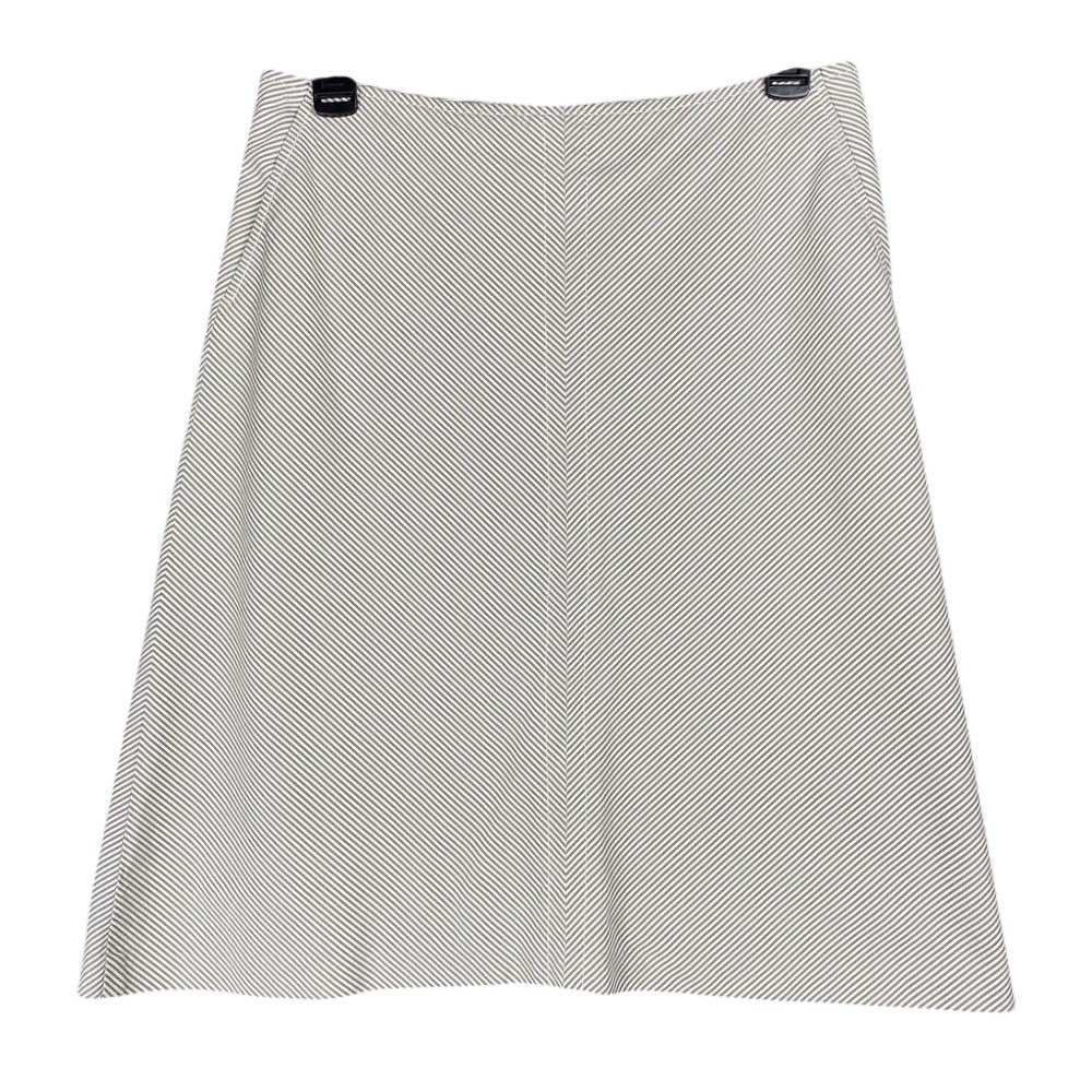 Banana Republic Skirt Womens 4 Gray Striped‎ Above Knee Lined Professional